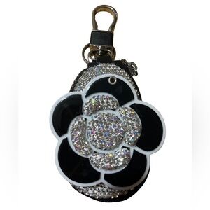 NWT Bling Camellia Flower Key Case/Bag Charm
